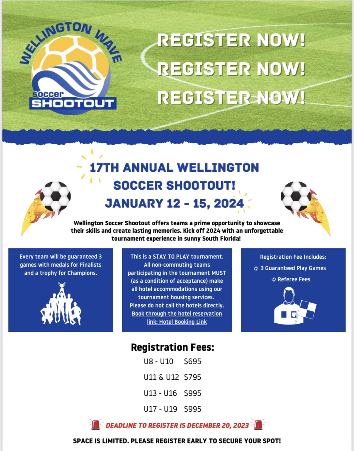 17th Annual Wellington Shootout 2024 January 12 15, 2024